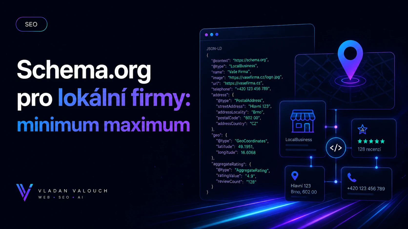 Schema.org strukturovaná data v JSON-LD formátu pro lokální firmy a Google